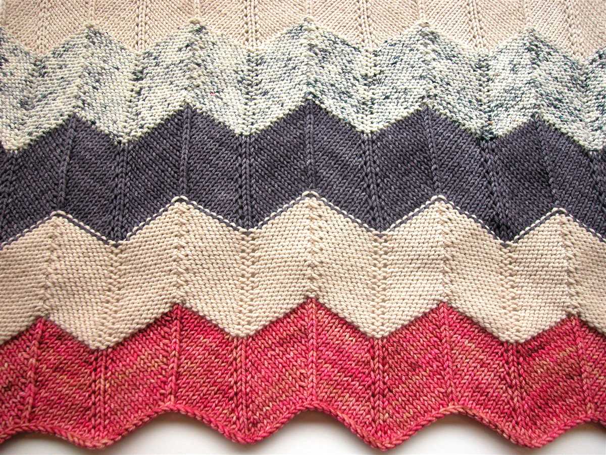 Knit zig zag pattern
