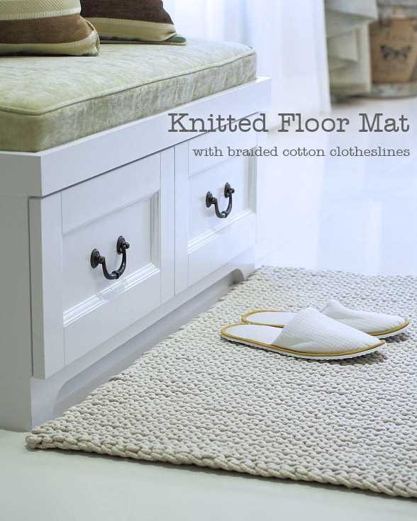 Knitted bath mat pattern