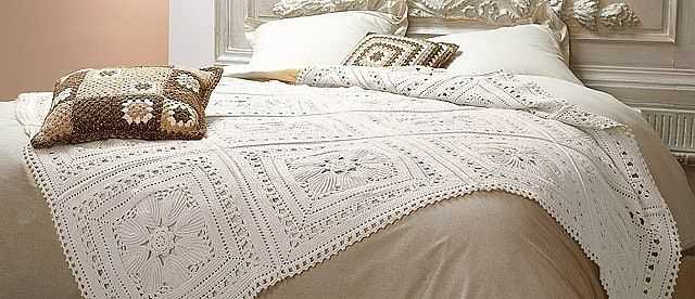 Knitted bedspread pattern