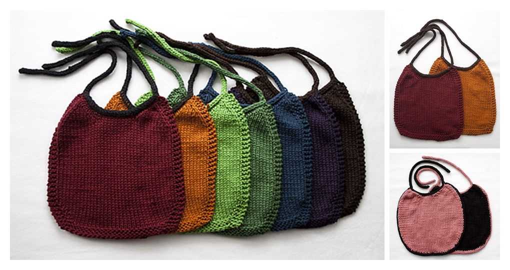 Knitted bib pattern