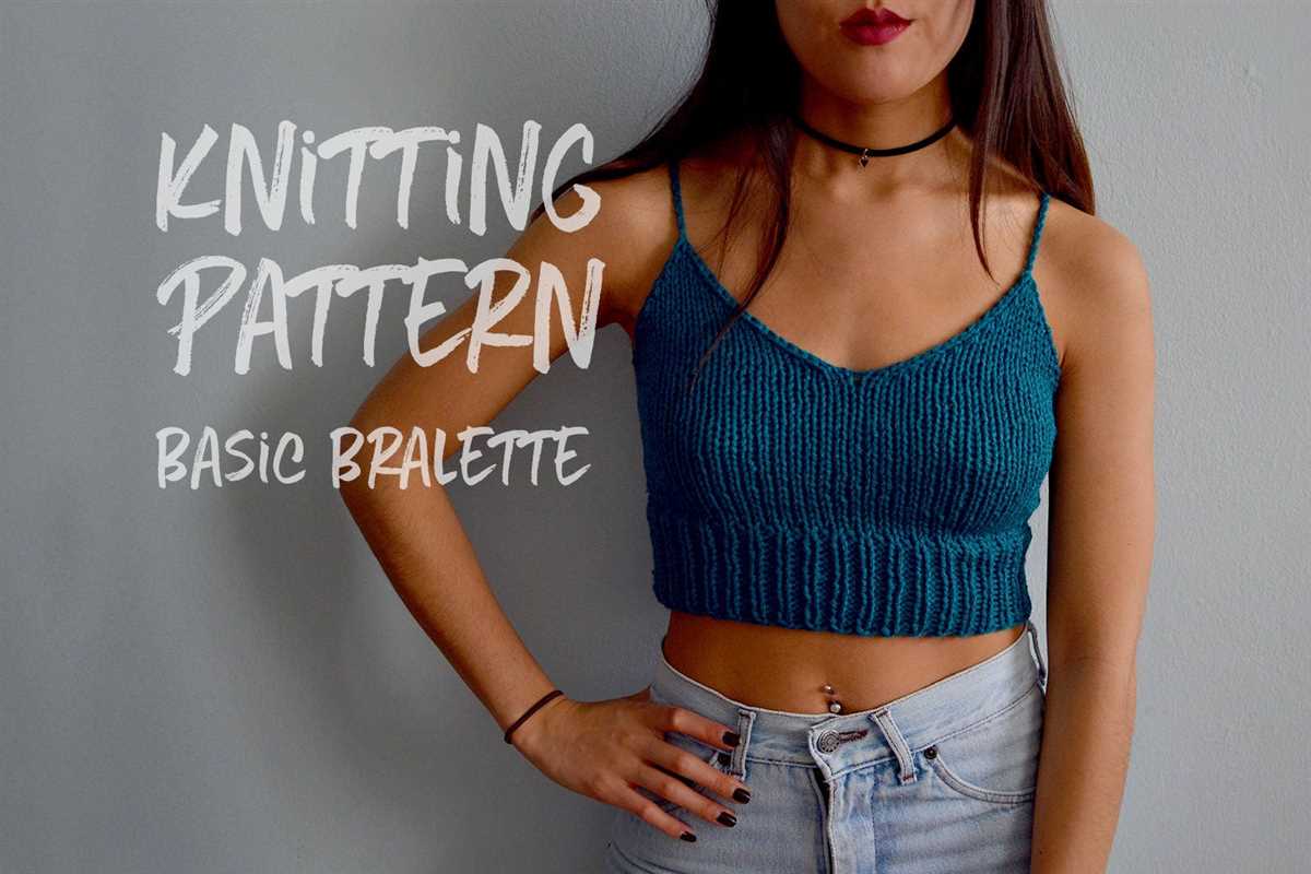 Knitted bralette top pattern