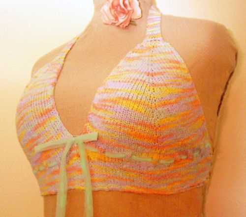 Knitted bralette top pattern