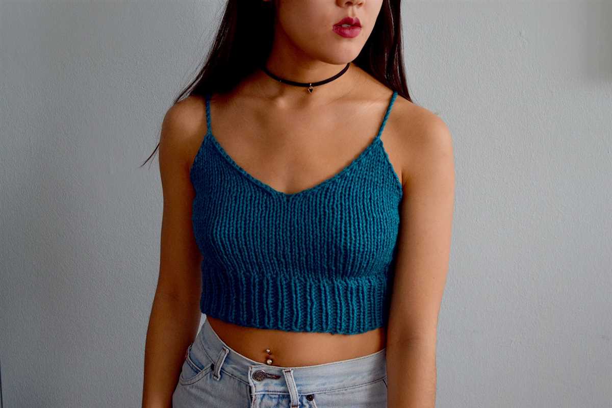 Knitted bralette top pattern