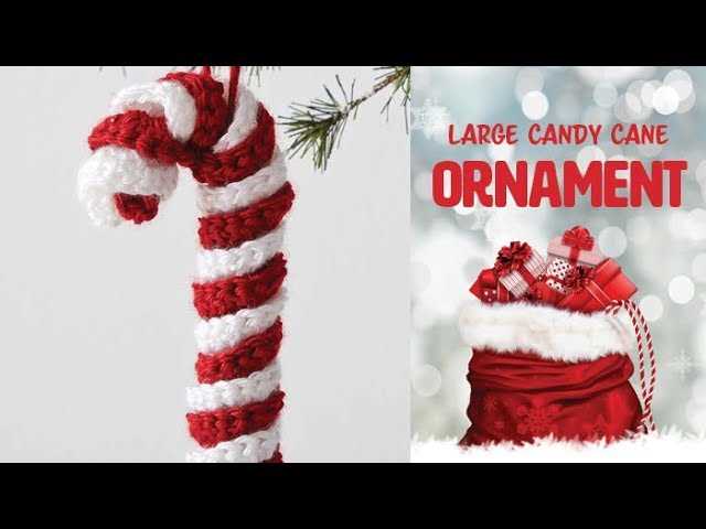 Knitted candy cane pattern