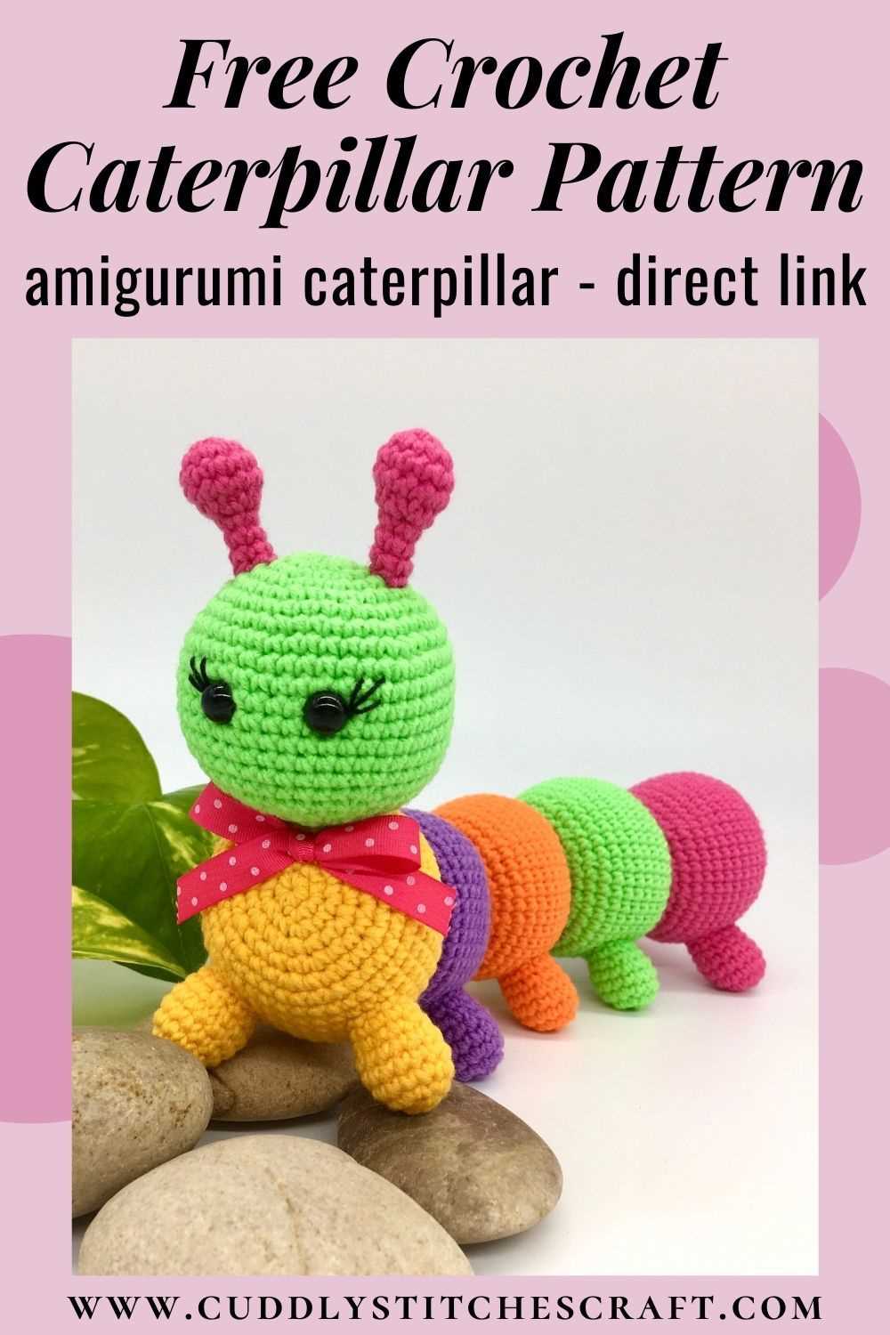 Knitted caterpillar pattern