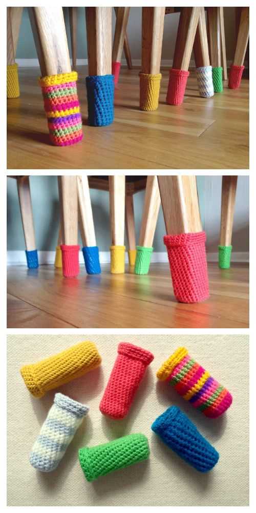Knitted chair socks pattern