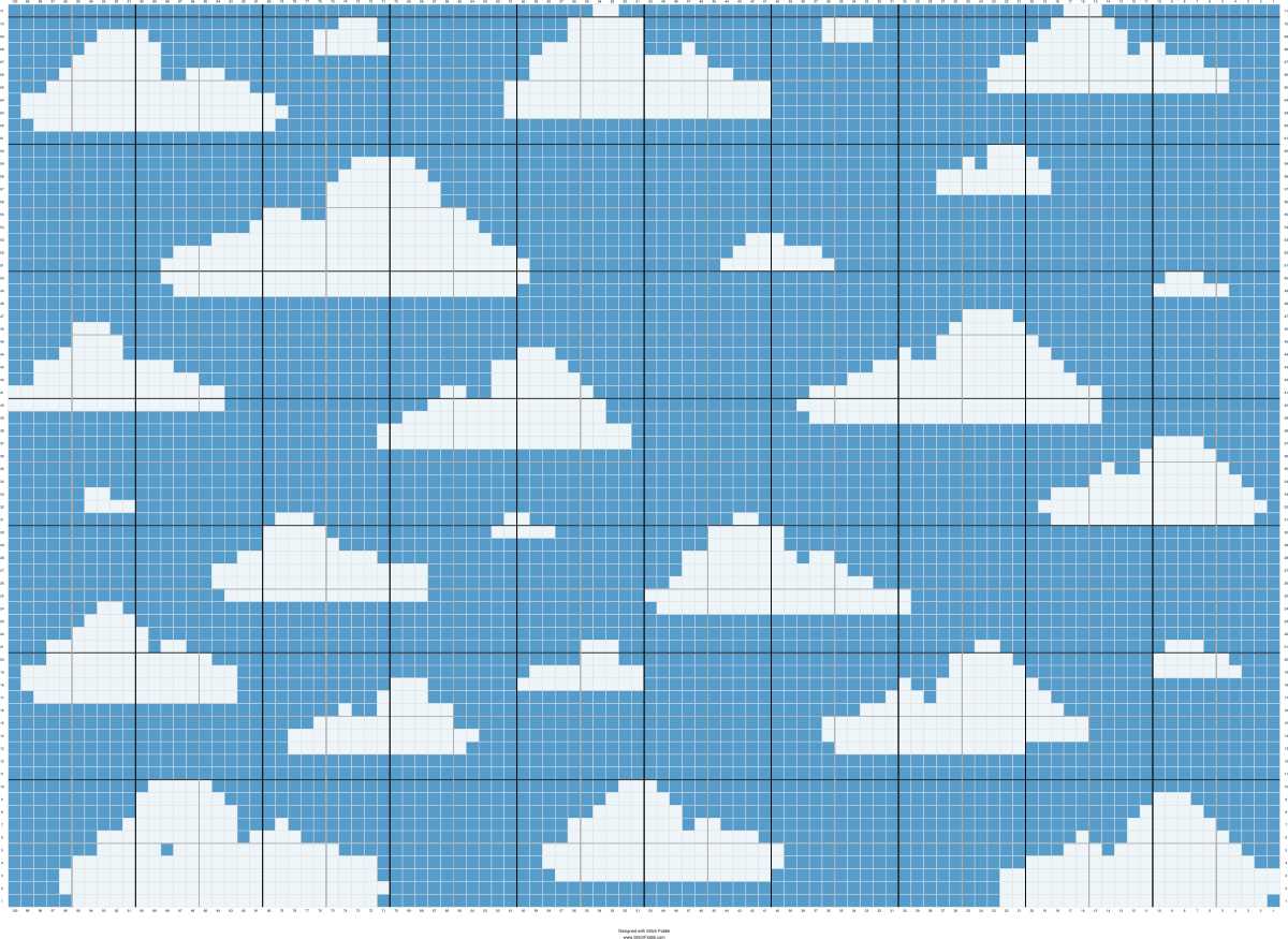 Knitted cloud pattern