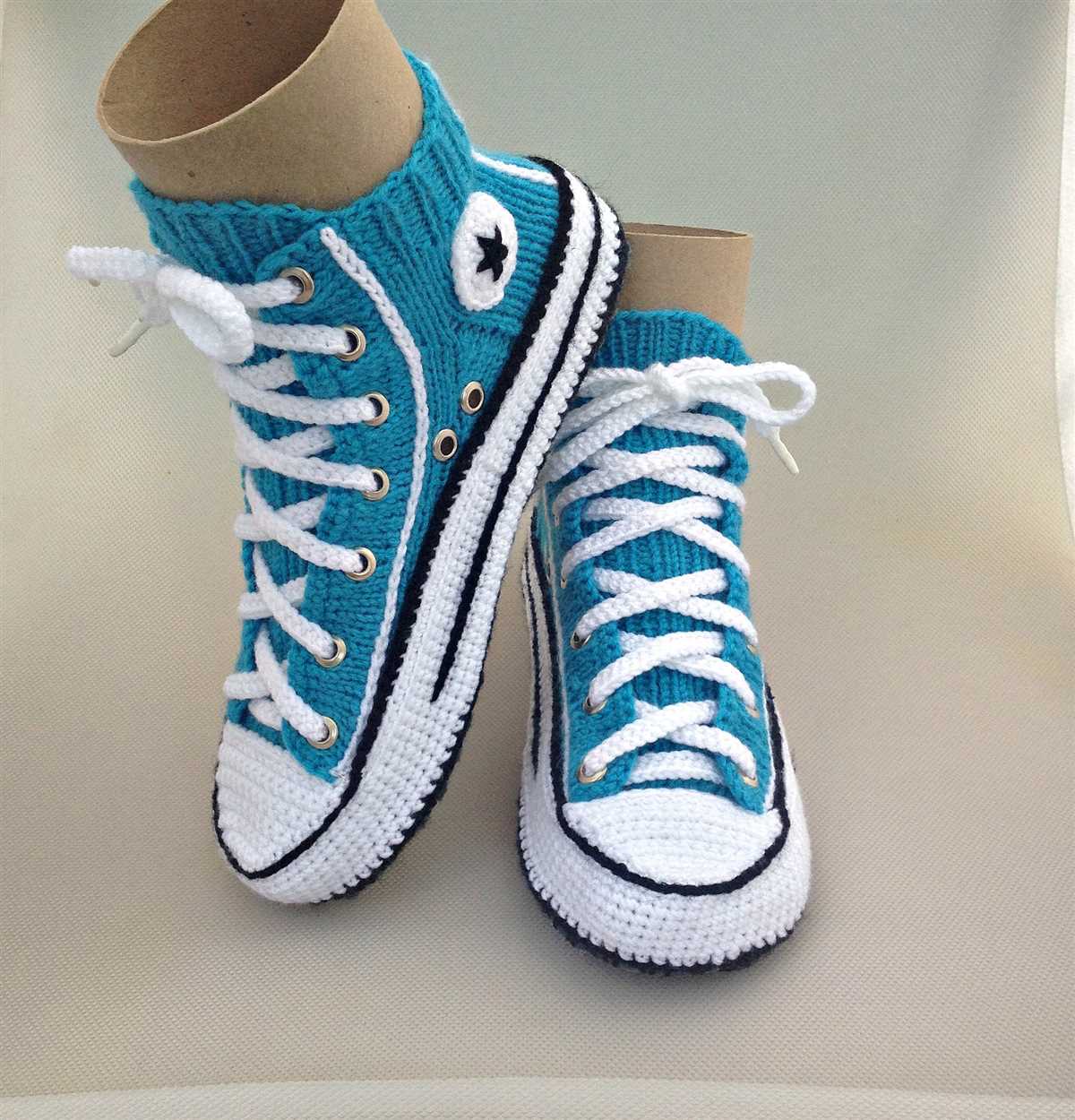 Knitted converse slippers pattern free