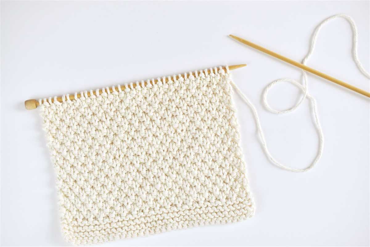 Knitted cotton dishcloth pattern