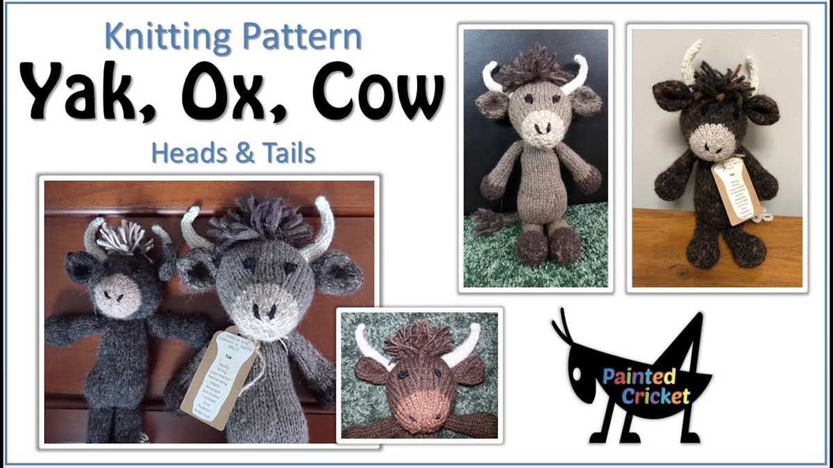 Knitted cow pattern free
