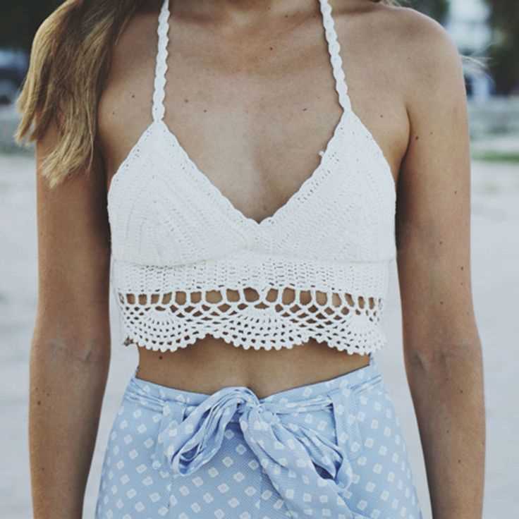 Knitted crop top free pattern