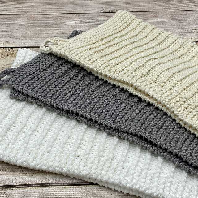 Knitted dish drying mat pattern