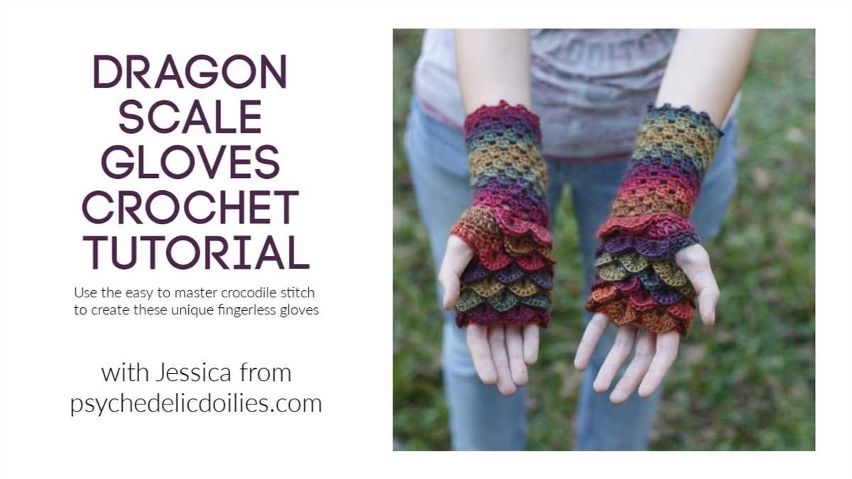 Knitted dragon gloves pattern