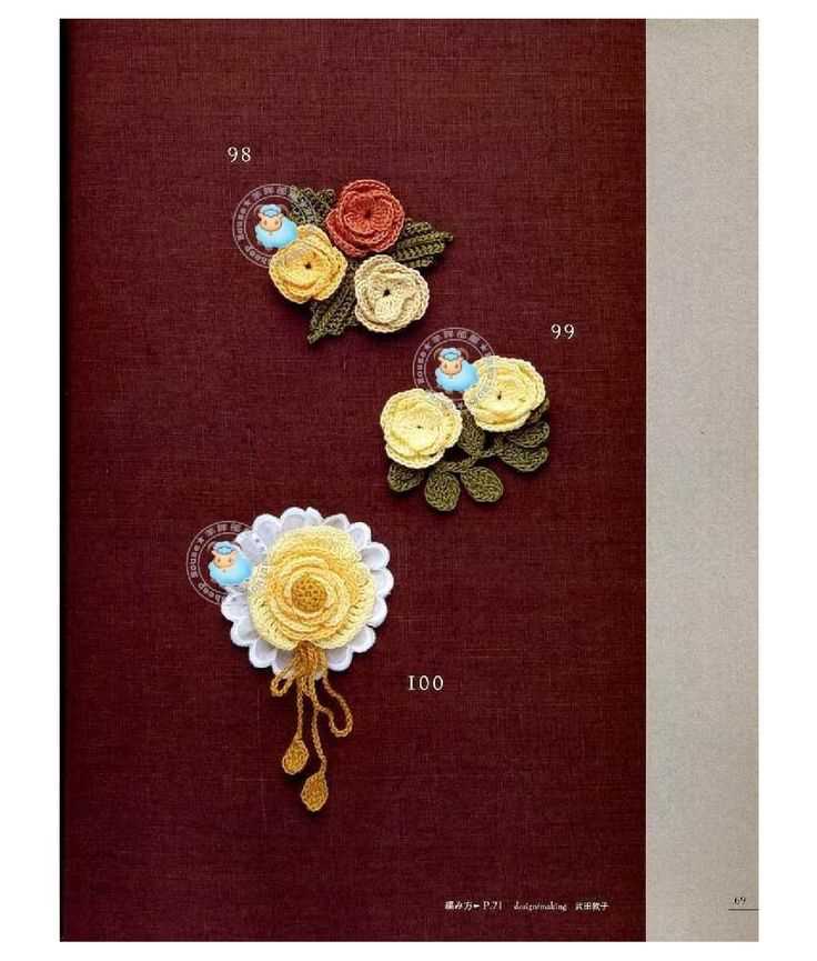 Knitted flower corsage free pattern