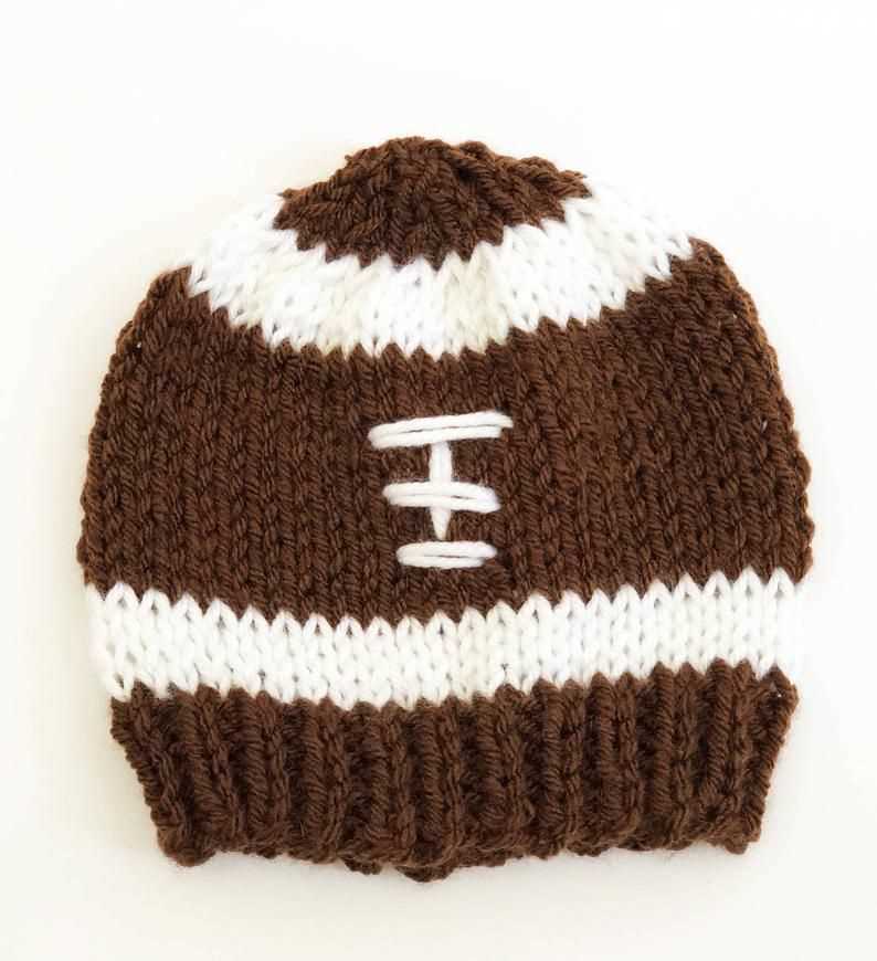 Knitted football hat pattern free