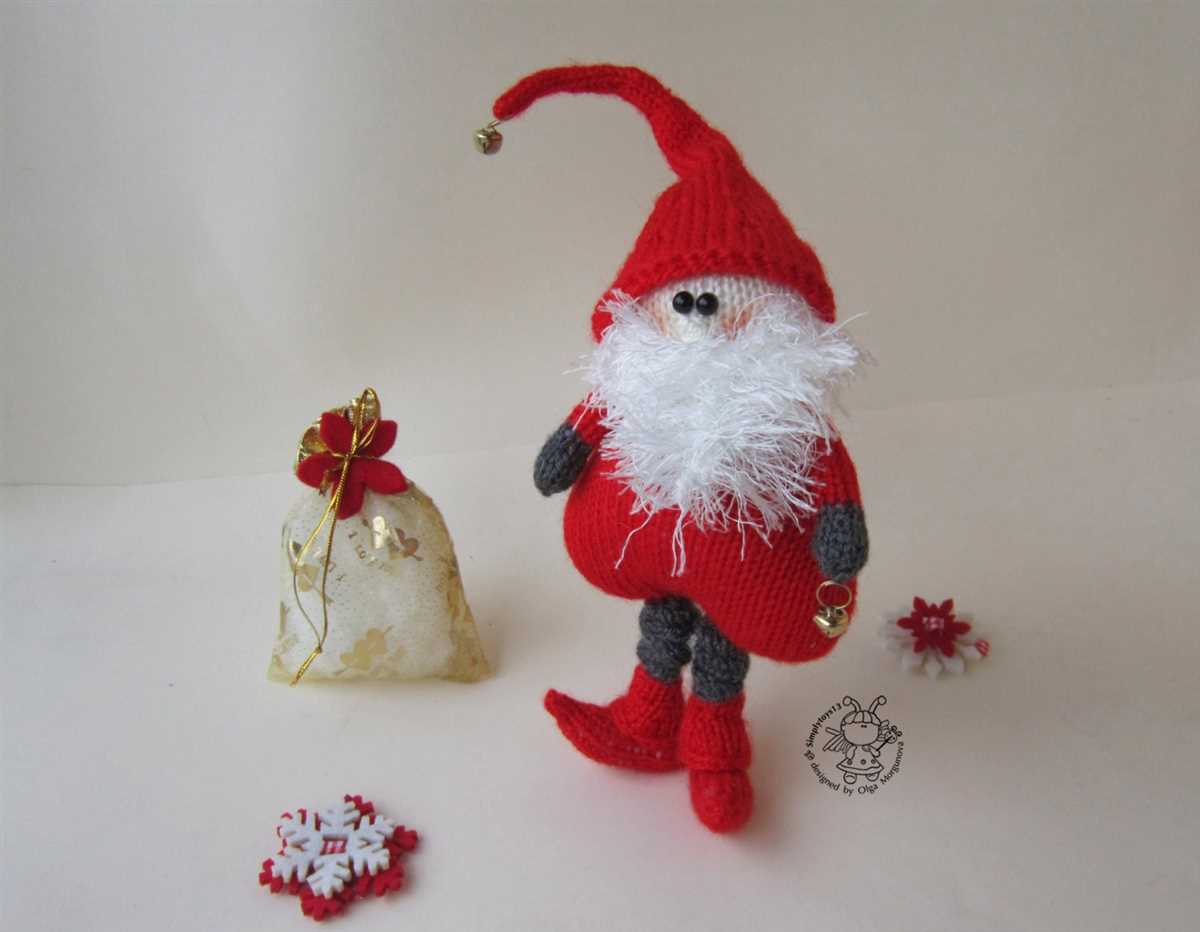 Knitted gnome ornament pattern