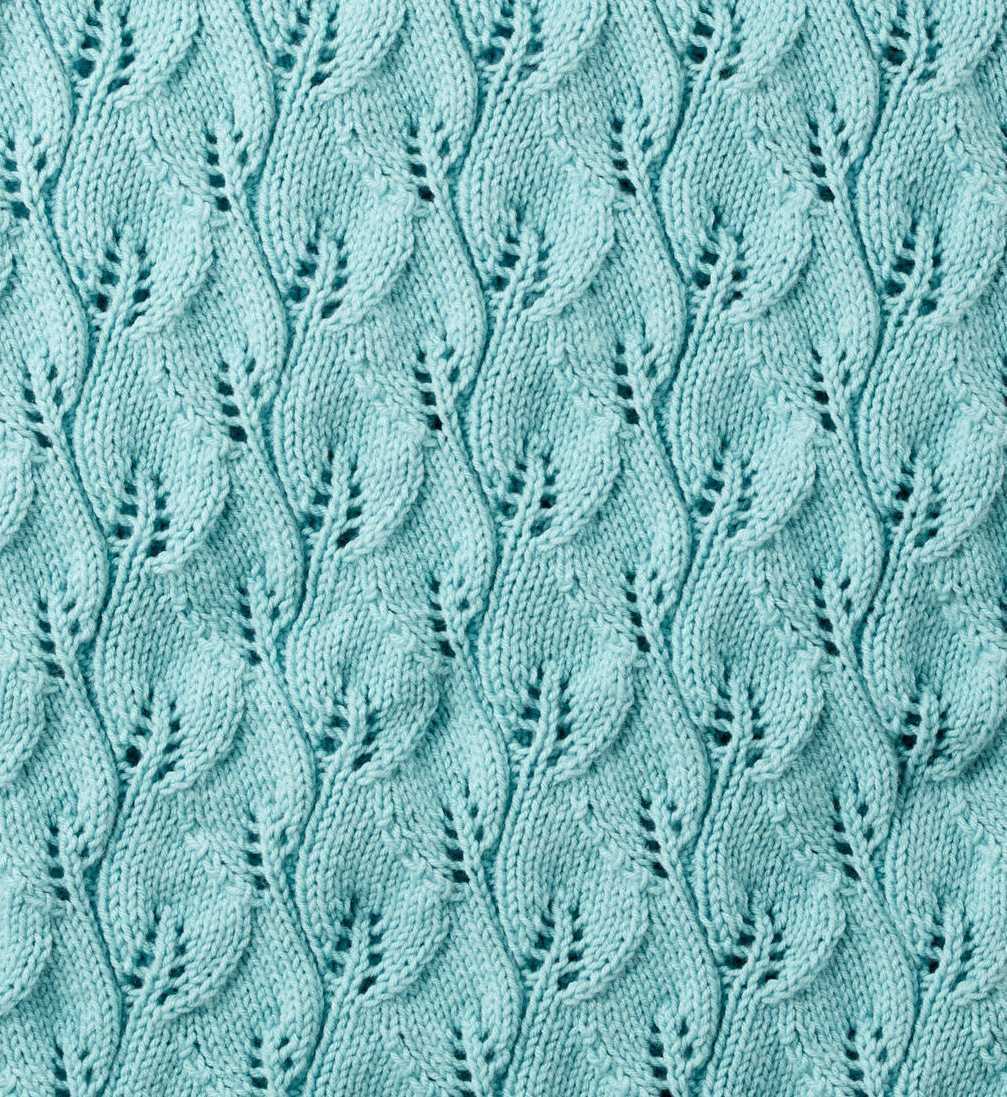 Knitted leaf square pattern free