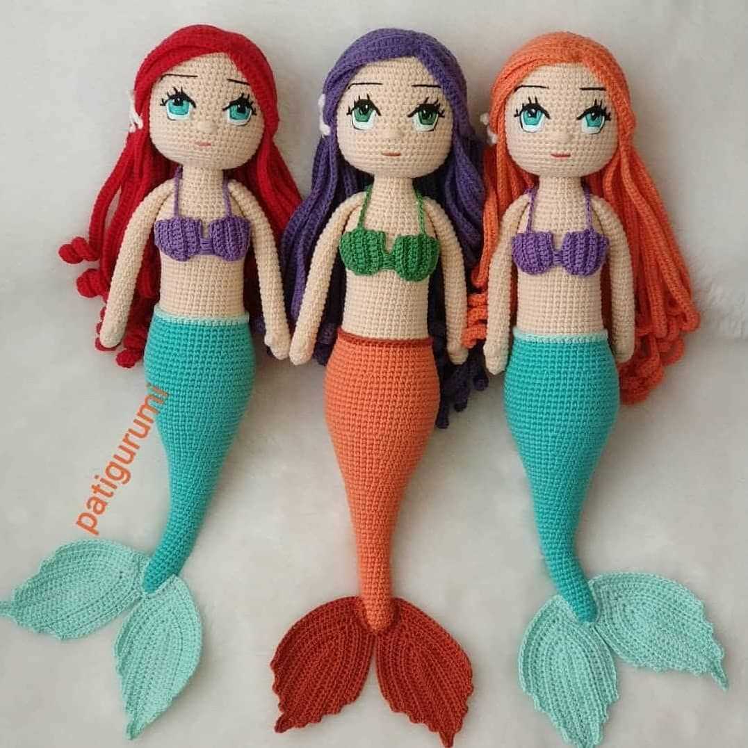 Knitted mermaid doll pattern free
