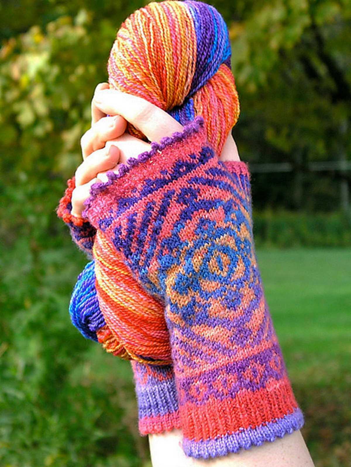 Knitted mitt pattern