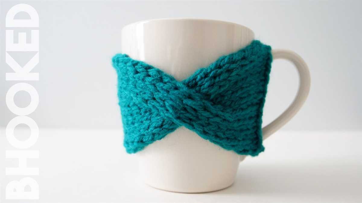 Knitted mug warmer pattern