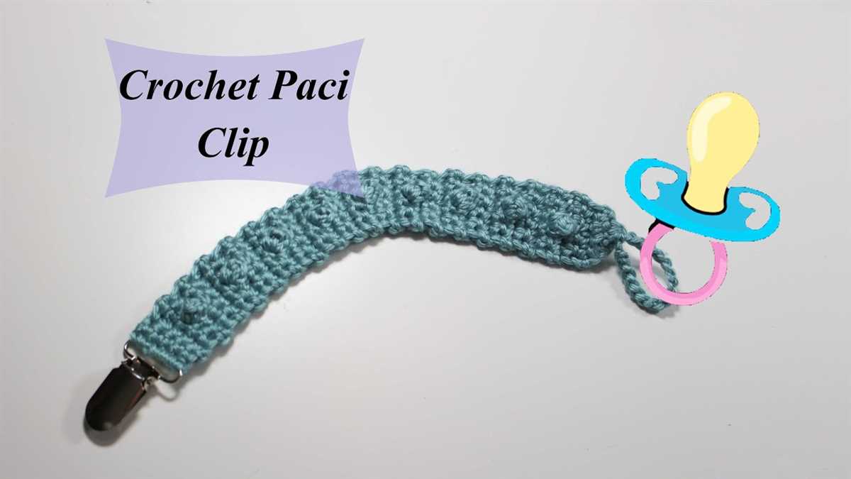 Knitted pacifier clip pattern