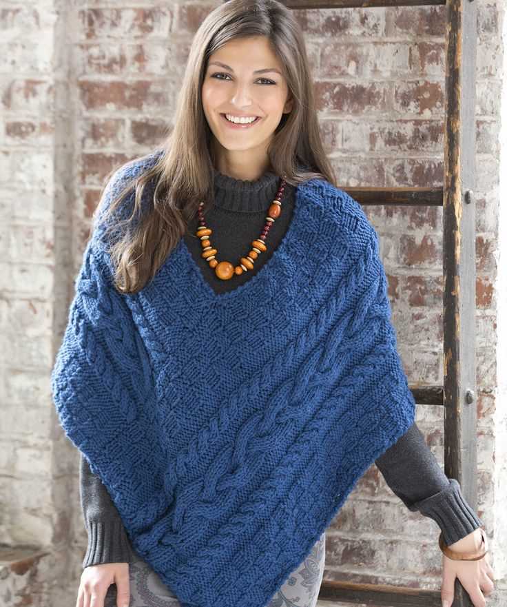 Knitted poncho pattern