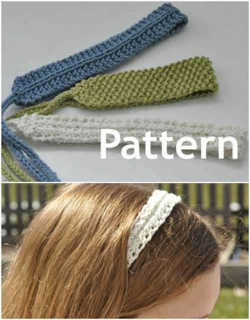 Knitted ponytail headband pattern