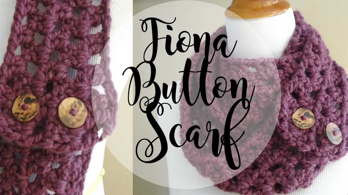 Knitted scarf with buttons pattern