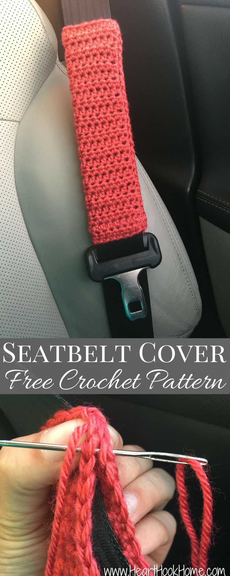 Design your own cozy knitted seat belt cover Knitted seat belt cover pattern