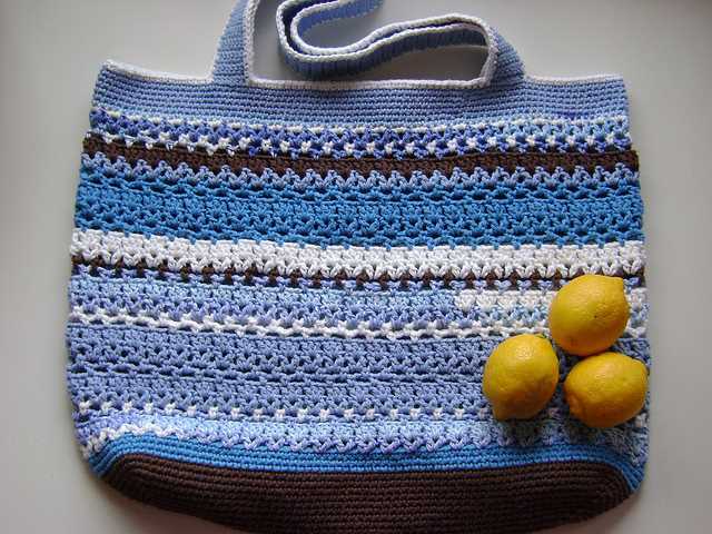 Knitted shopping bag free pattern