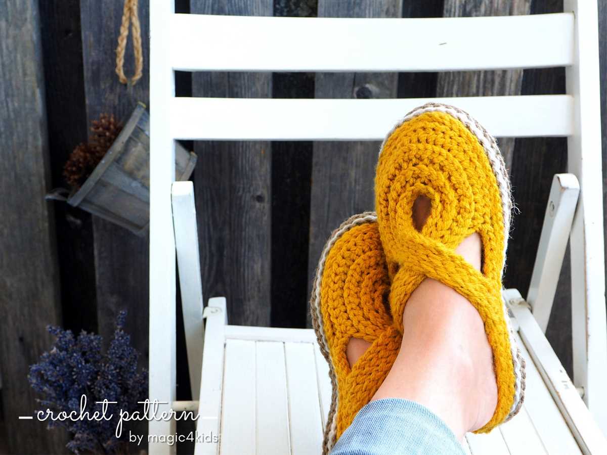 Knitted slippers with soles pattern