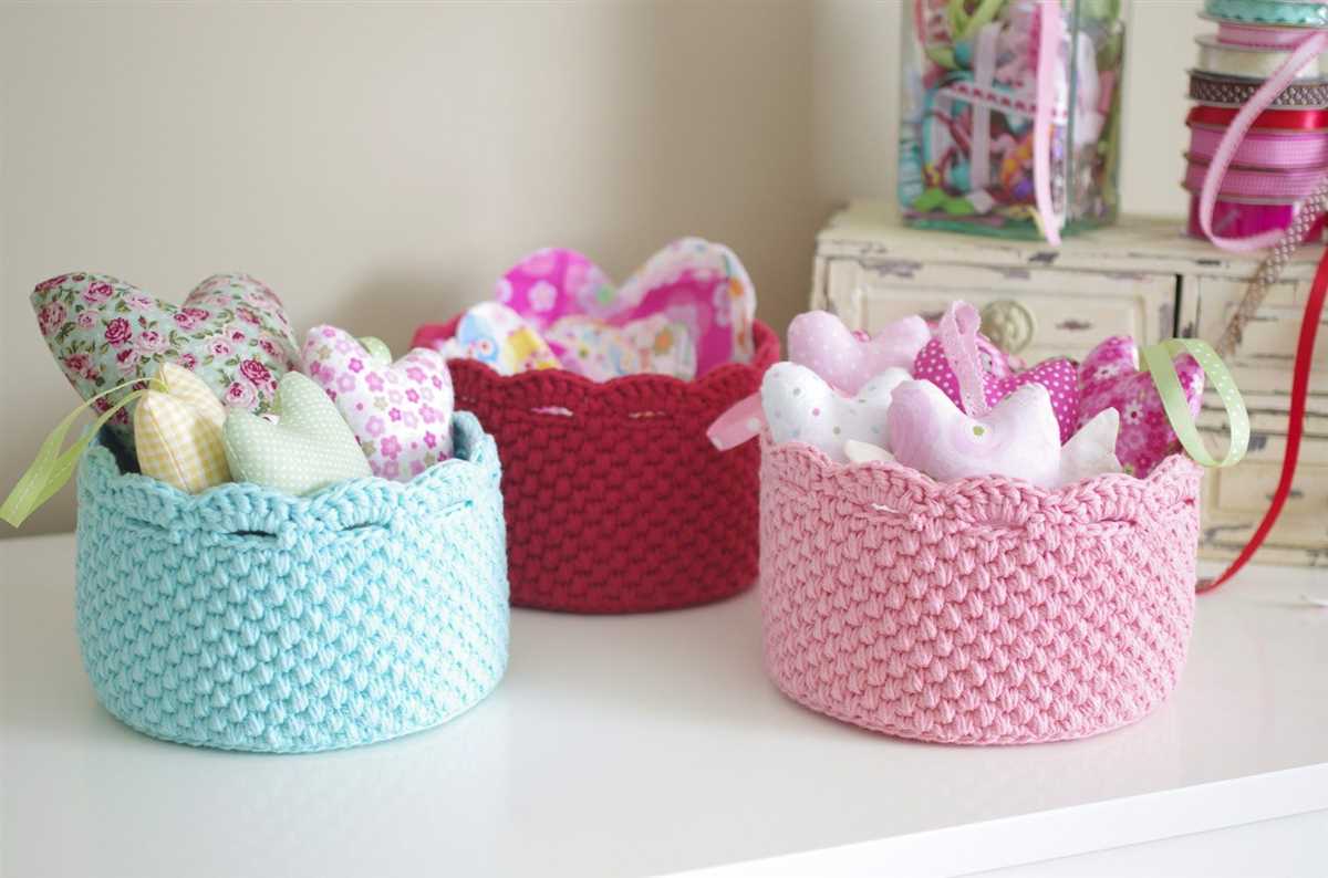 Knitted storage basket pattern
