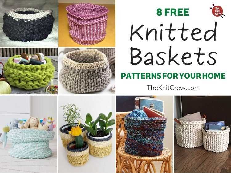 Knitted storage basket pattern