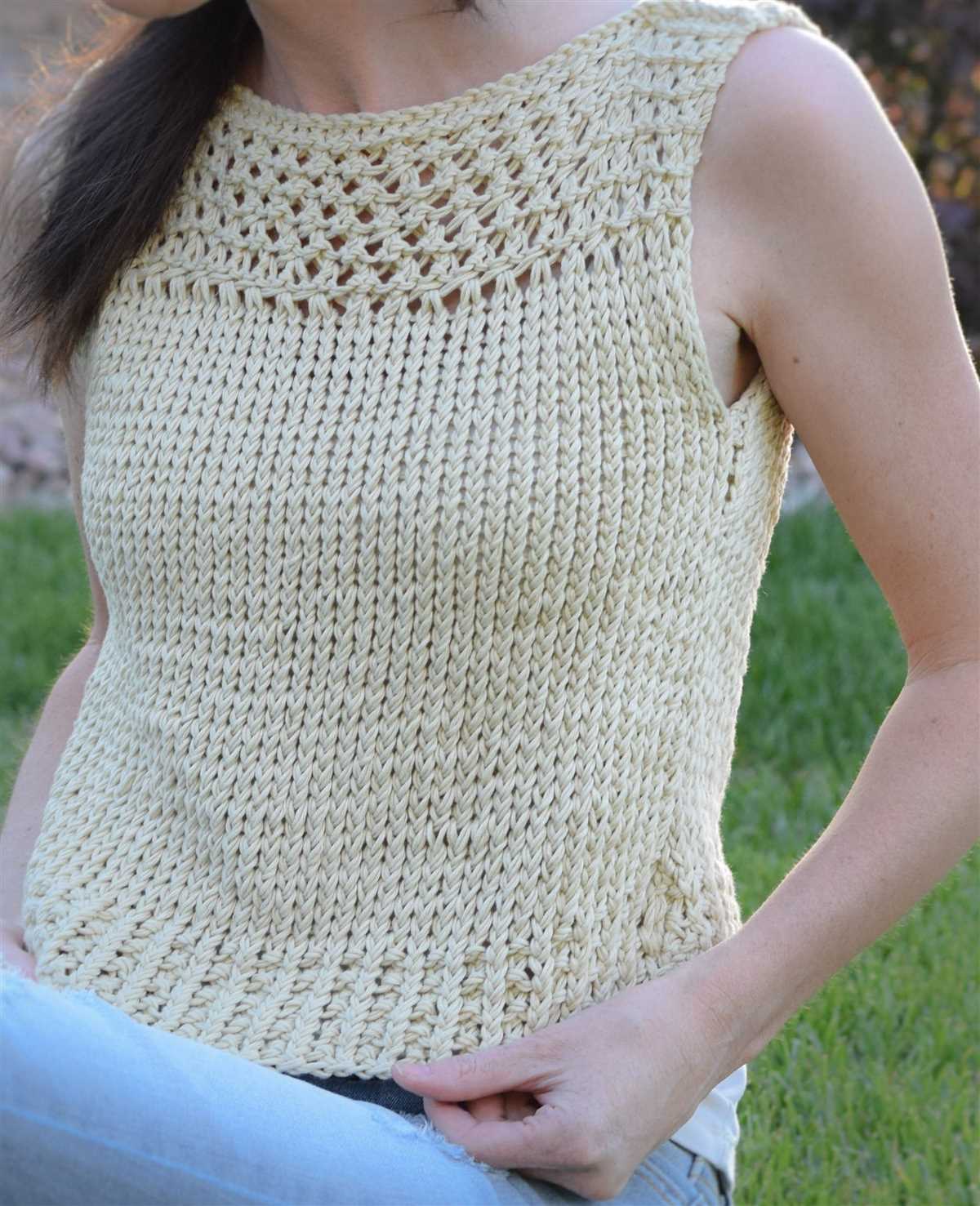 Knitted summer tops patterns