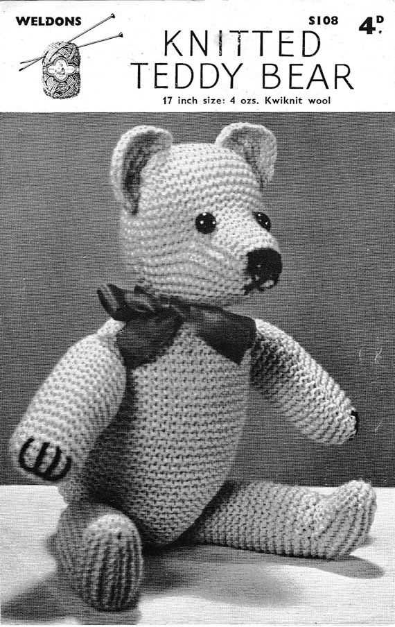 Knitted teddy bear pattern for charity