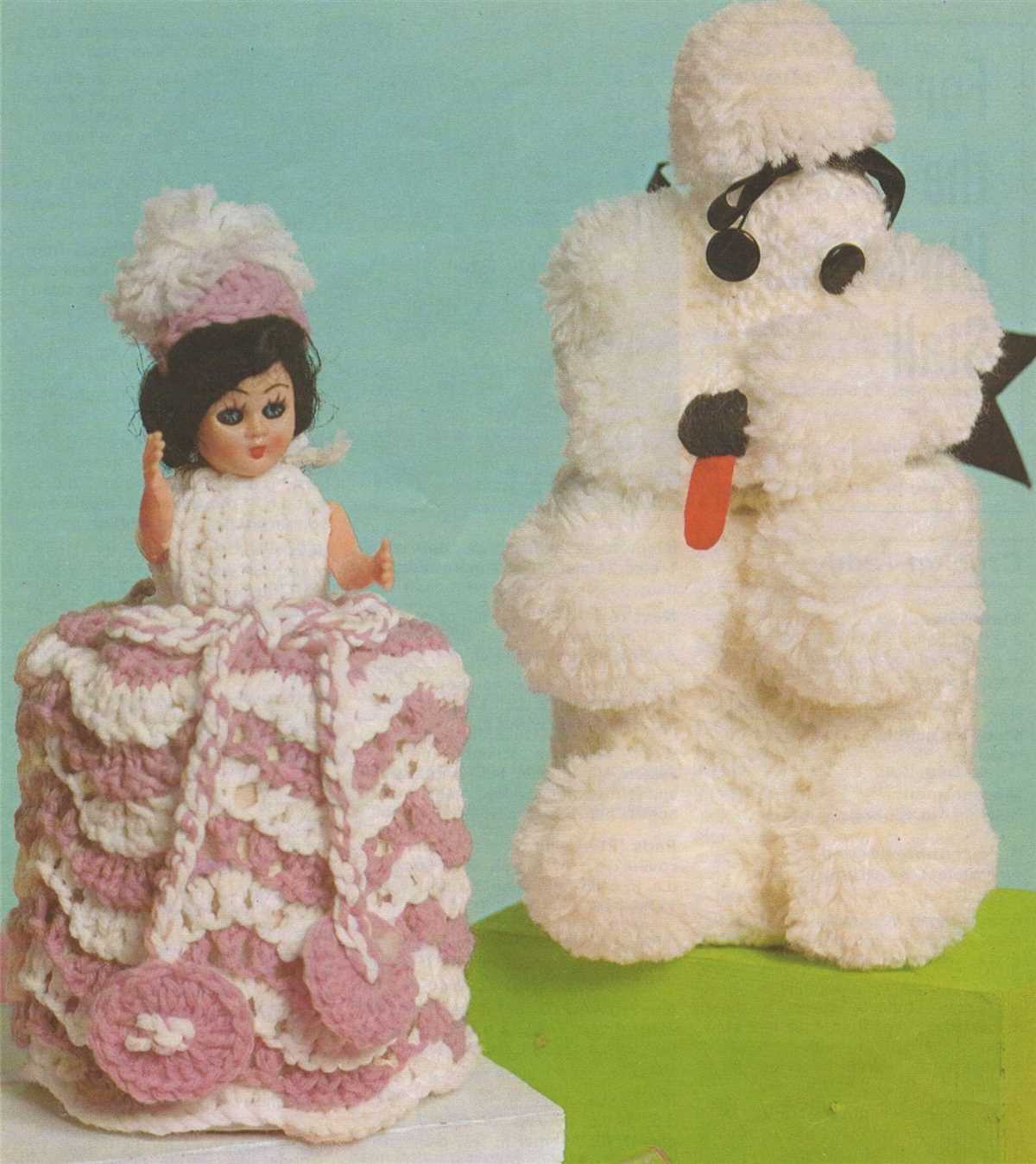 Knitted toilet roll cover pattern