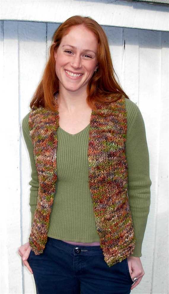 Knitted vest pattern bulky yarn
