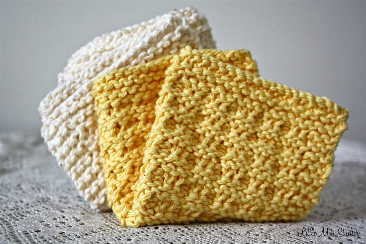 Knitted washcloths pattern