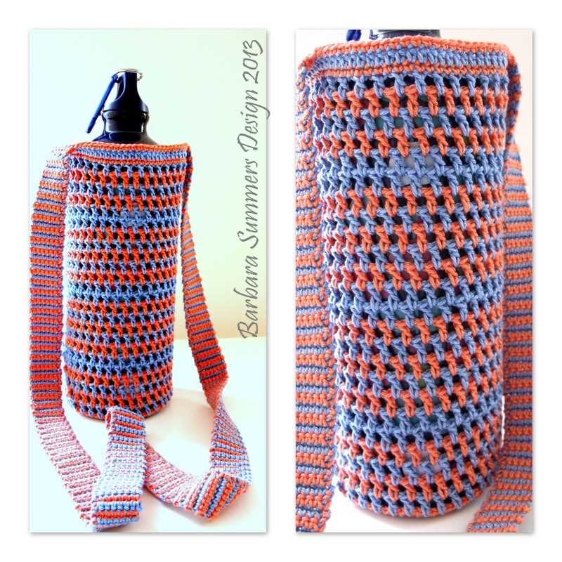 Knitted water bottle carrier pattern
