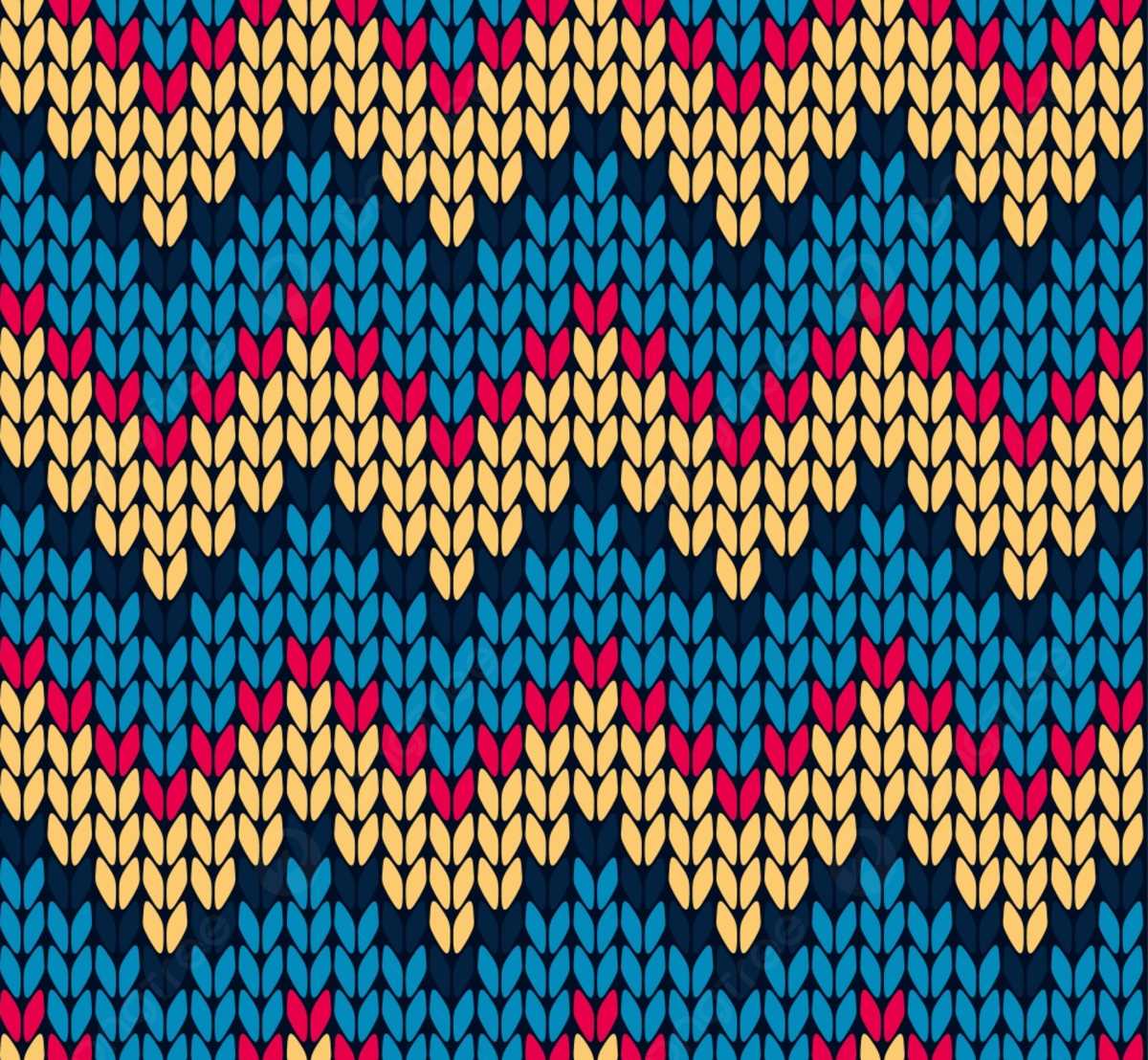 Knitted zig zag pattern