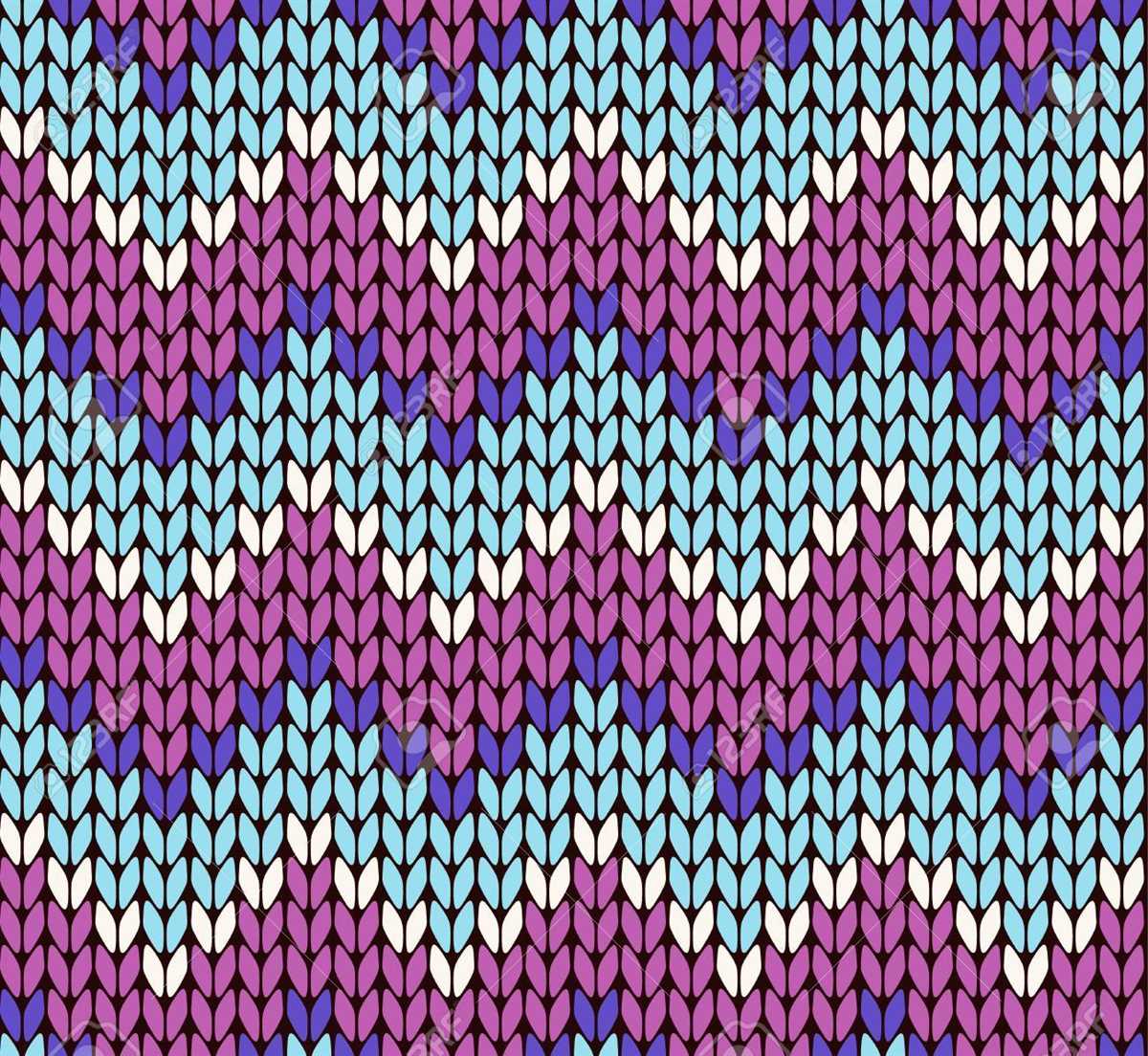 Knitted zig zag pattern