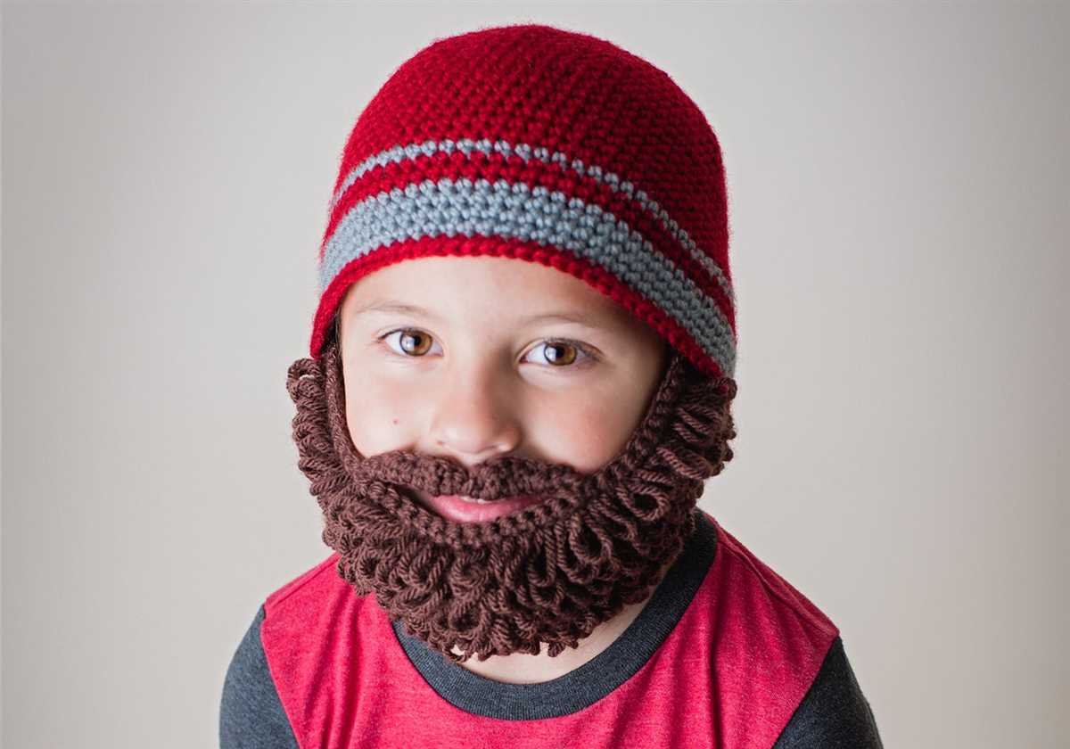 Knitted beard hat pattern