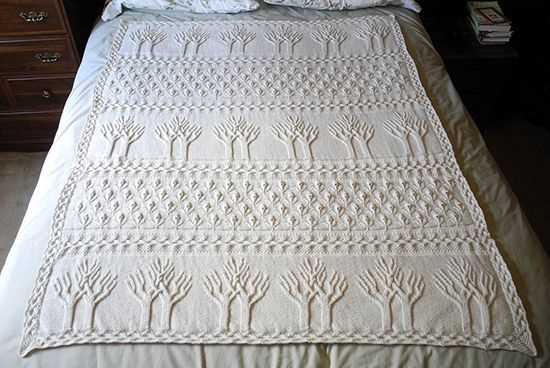 Knitted bedspread pattern