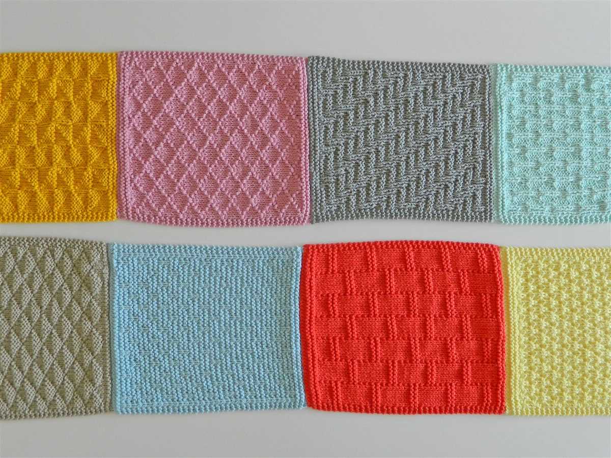 Knitted block blanket pattern