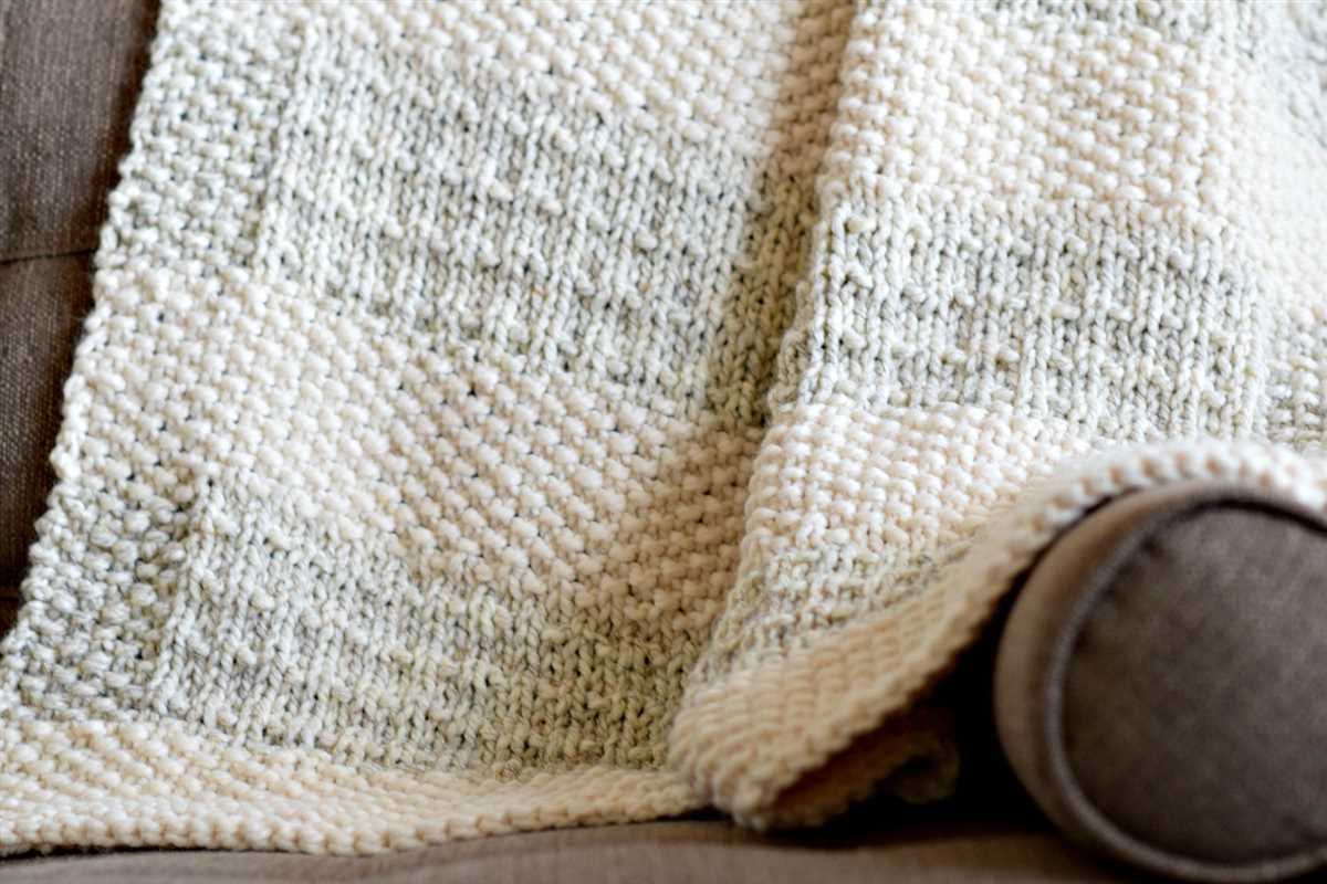Knitted block blanket pattern