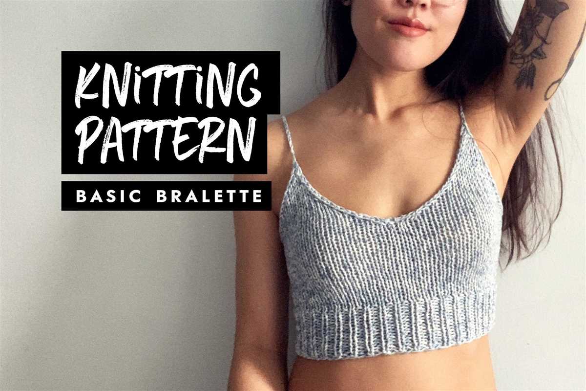 Knitted bralette top pattern