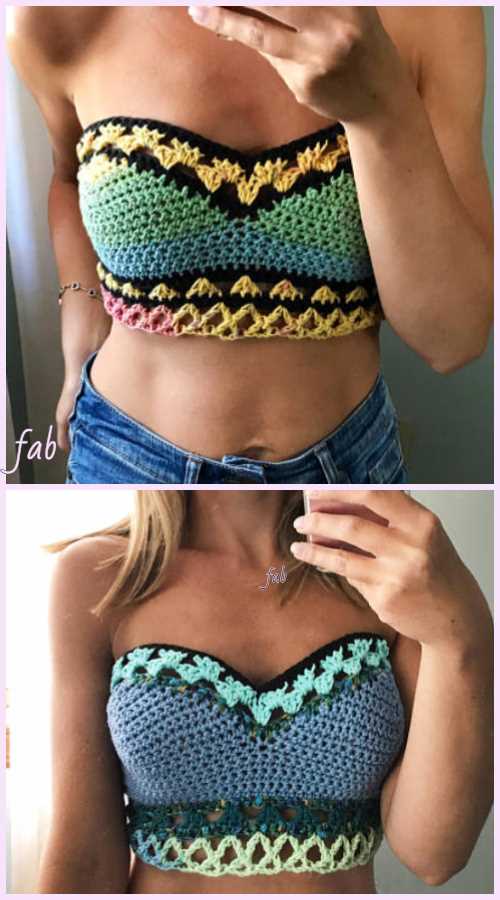 Knitted bralette top pattern