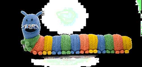 Knitted caterpillar pattern