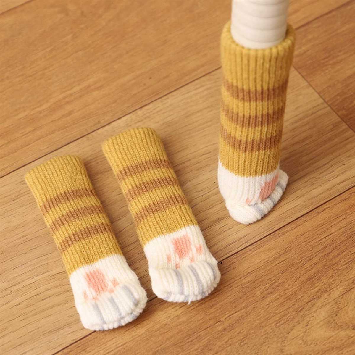 Knitted chair leg socks pattern