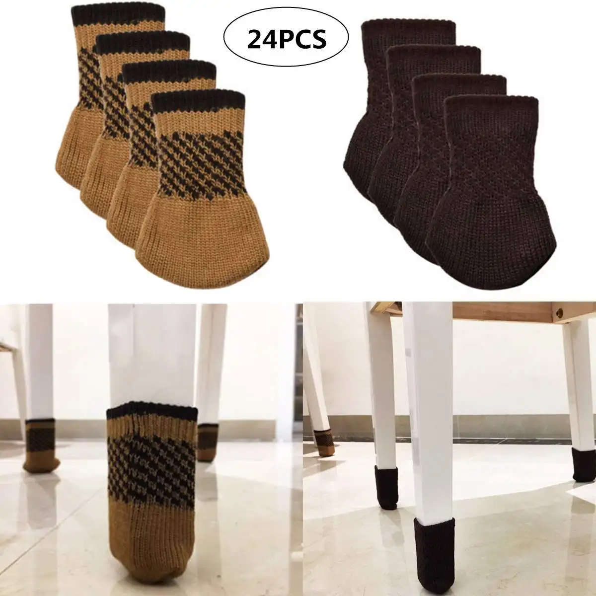 Knitted chair leg socks pattern
